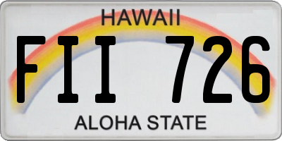 HI license plate FII726