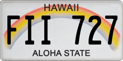 HI license plate FII727