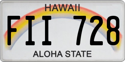 HI license plate FII728