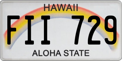 HI license plate FII729