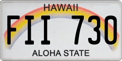 HI license plate FII730