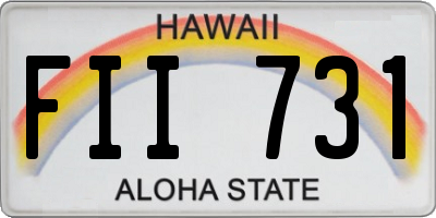 HI license plate FII731