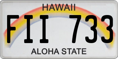 HI license plate FII733