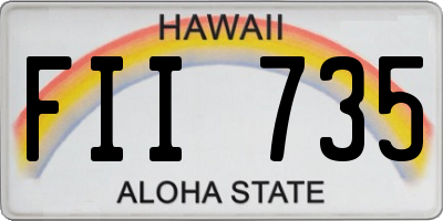 HI license plate FII735