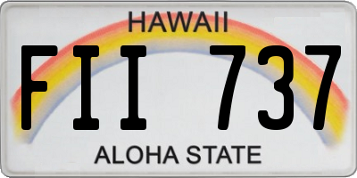 HI license plate FII737