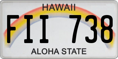 HI license plate FII738
