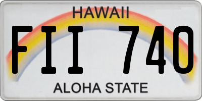 HI license plate FII740
