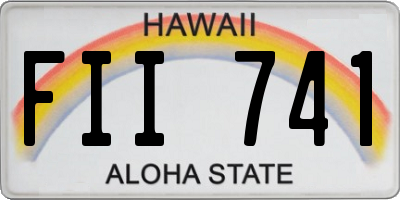 HI license plate FII741