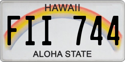 HI license plate FII744