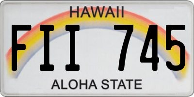 HI license plate FII745