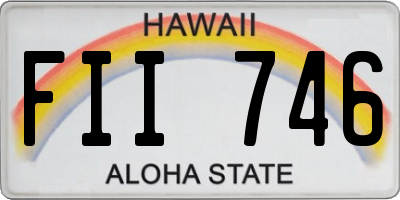 HI license plate FII746