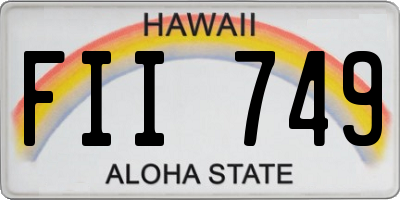 HI license plate FII749
