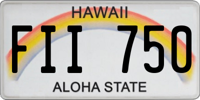 HI license plate FII750