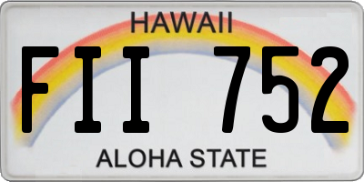 HI license plate FII752
