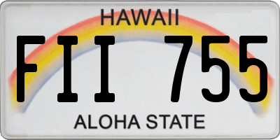 HI license plate FII755