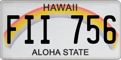 HI license plate FII756