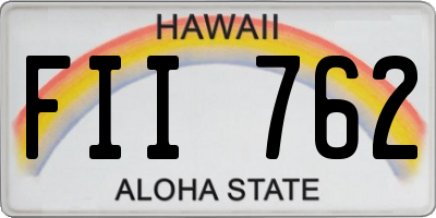 HI license plate FII762