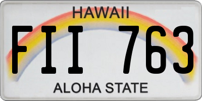 HI license plate FII763