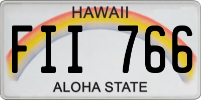HI license plate FII766
