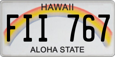 HI license plate FII767