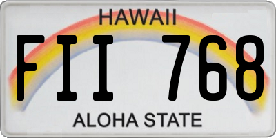 HI license plate FII768