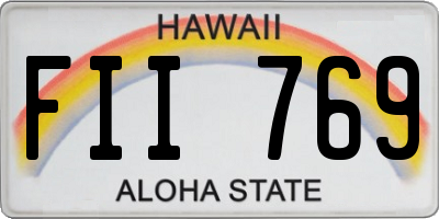 HI license plate FII769