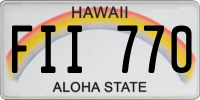 HI license plate FII770