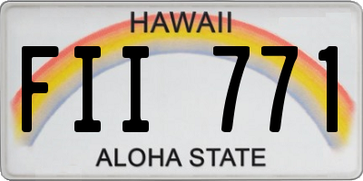 HI license plate FII771