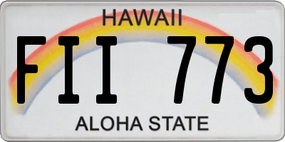 HI license plate FII773