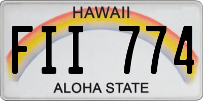 HI license plate FII774