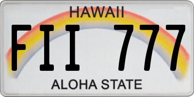 HI license plate FII777