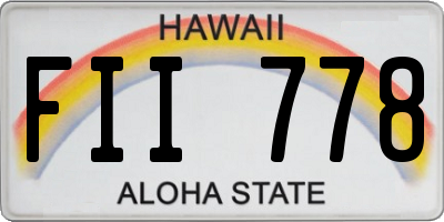 HI license plate FII778