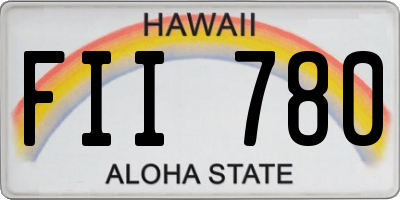 HI license plate FII780