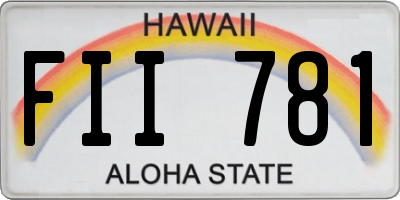 HI license plate FII781