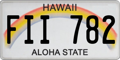 HI license plate FII782