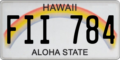 HI license plate FII784