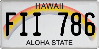 HI license plate FII786