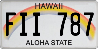 HI license plate FII787