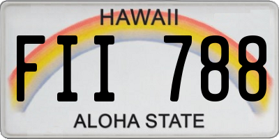 HI license plate FII788