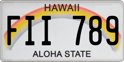 HI license plate FII789