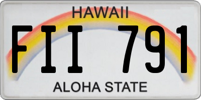 HI license plate FII791