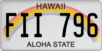 HI license plate FII796