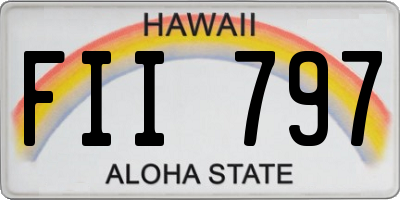 HI license plate FII797
