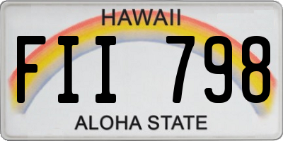 HI license plate FII798