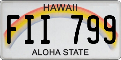 HI license plate FII799