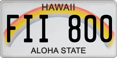 HI license plate FII800