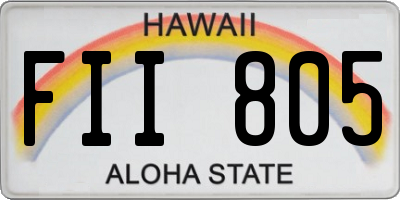 HI license plate FII805