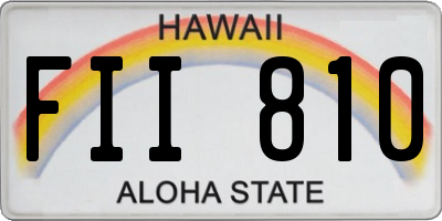 HI license plate FII810