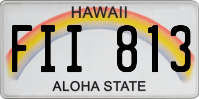 HI license plate FII813