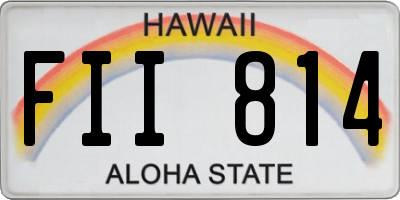 HI license plate FII814